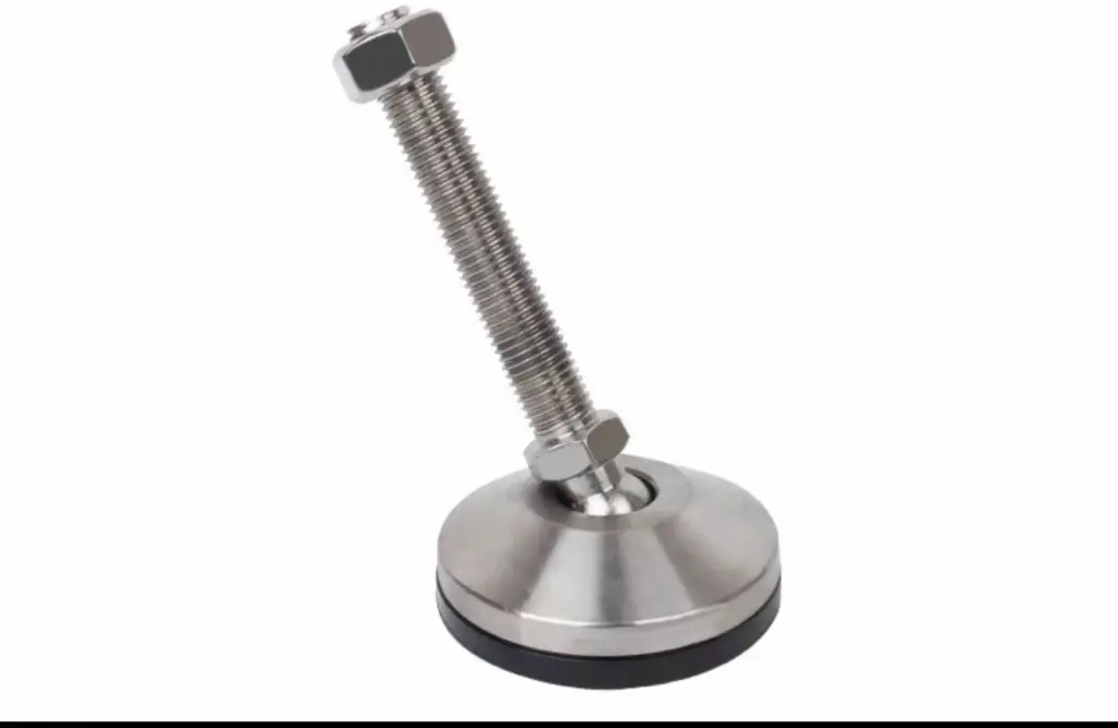 Stavitelná nerezová nožka M10 × 50 mm, patka Ø 60 mm