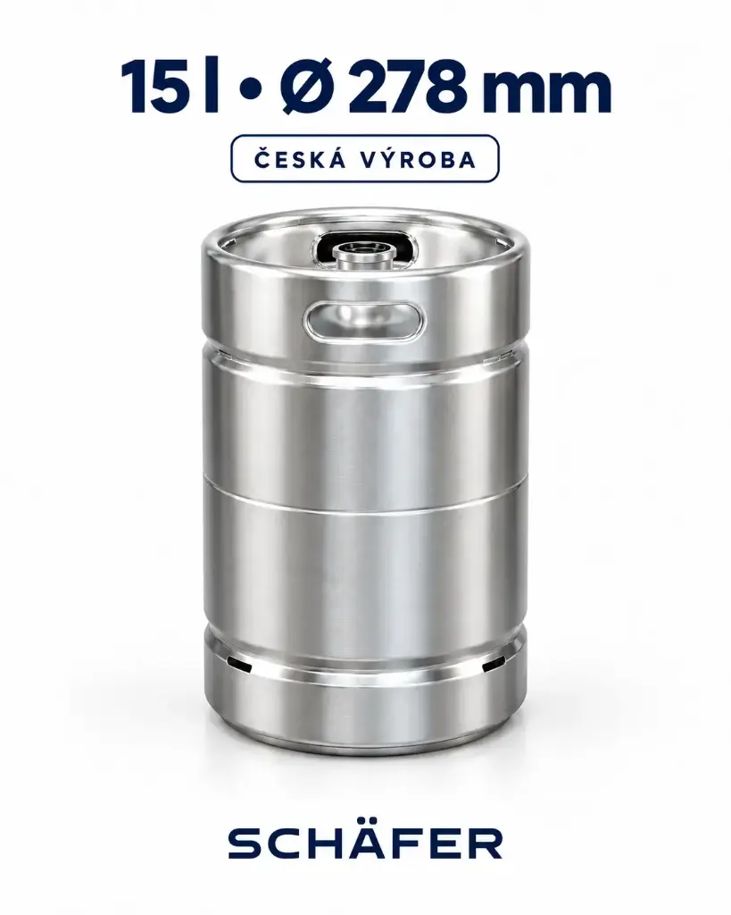 SCHÄFER–SUDEX KEG 15 l Slim 278 – stackable, Czech production